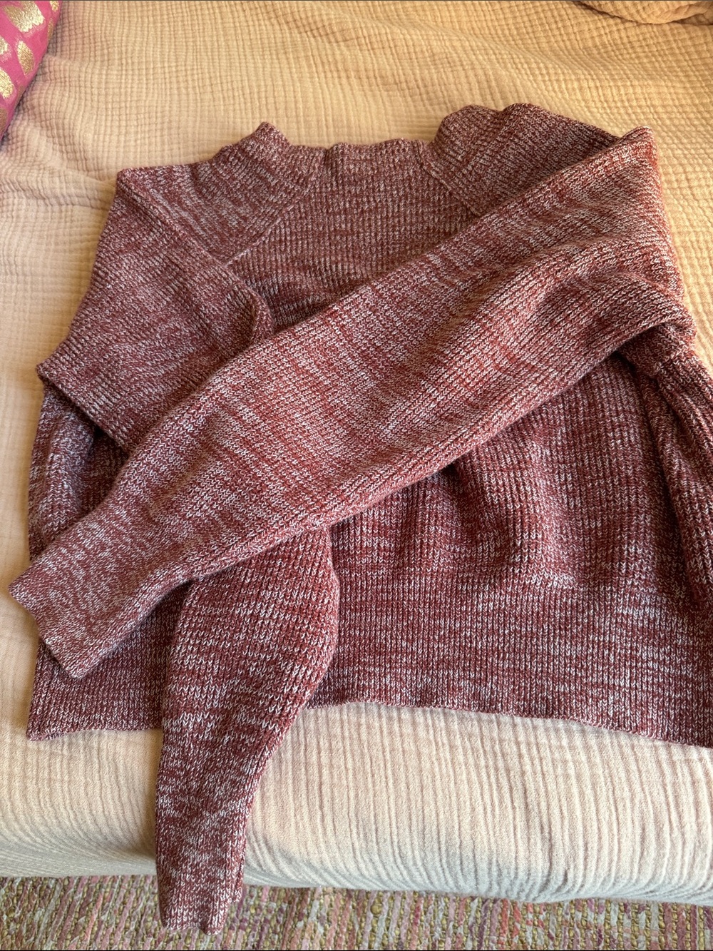 Free People Sweater - Women’s Cozy Marled Rose Pullover Sweater